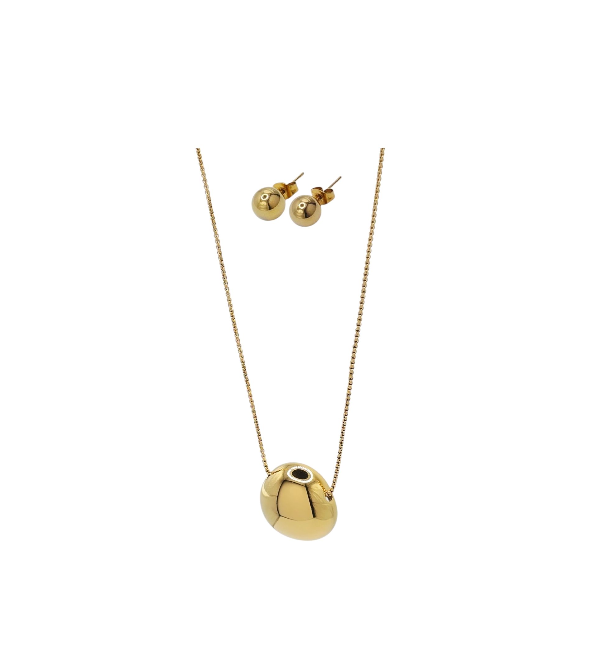 Cadena Dije Esfera Dorada